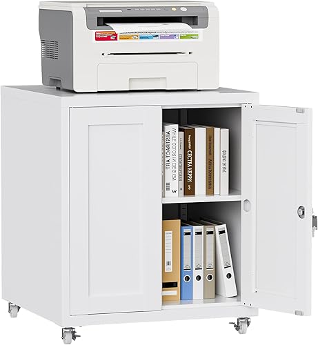 Soportes para impresora doméstica (blanco, 23.6 x 23.6 x 27.6 pulgadas)