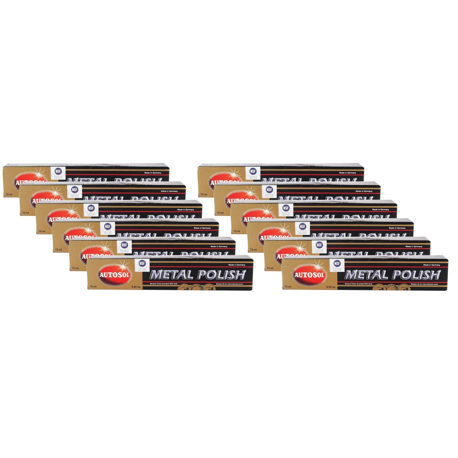 Autosol 12x Metal Polish Edel Chromglanz Metall Politur Chrompolitur 75 ml