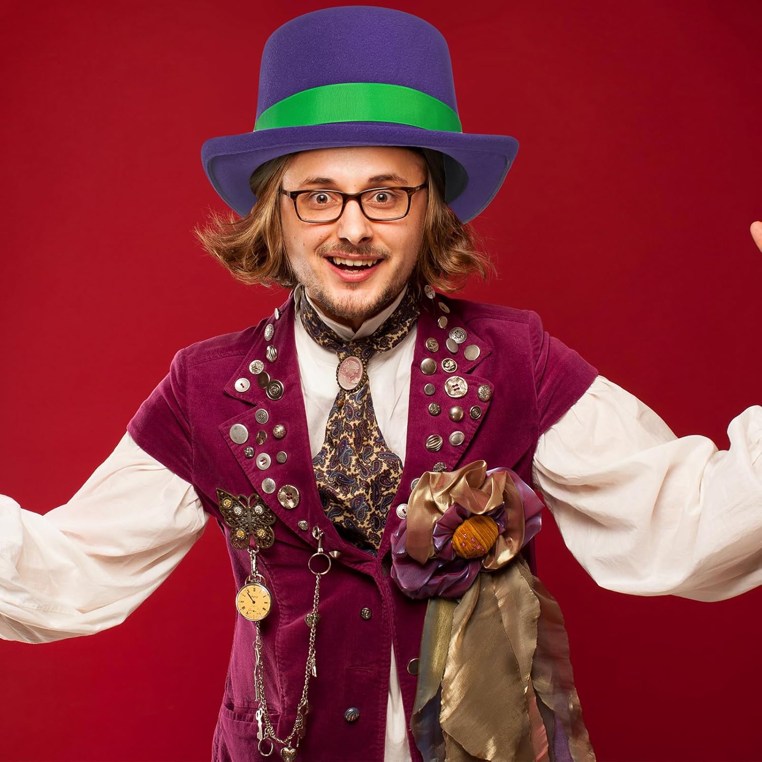 Shihanee Victorian Top Hat Circus Show Hat Cowboy Hat for Adults Halloween Cosplay DIY - Image 7