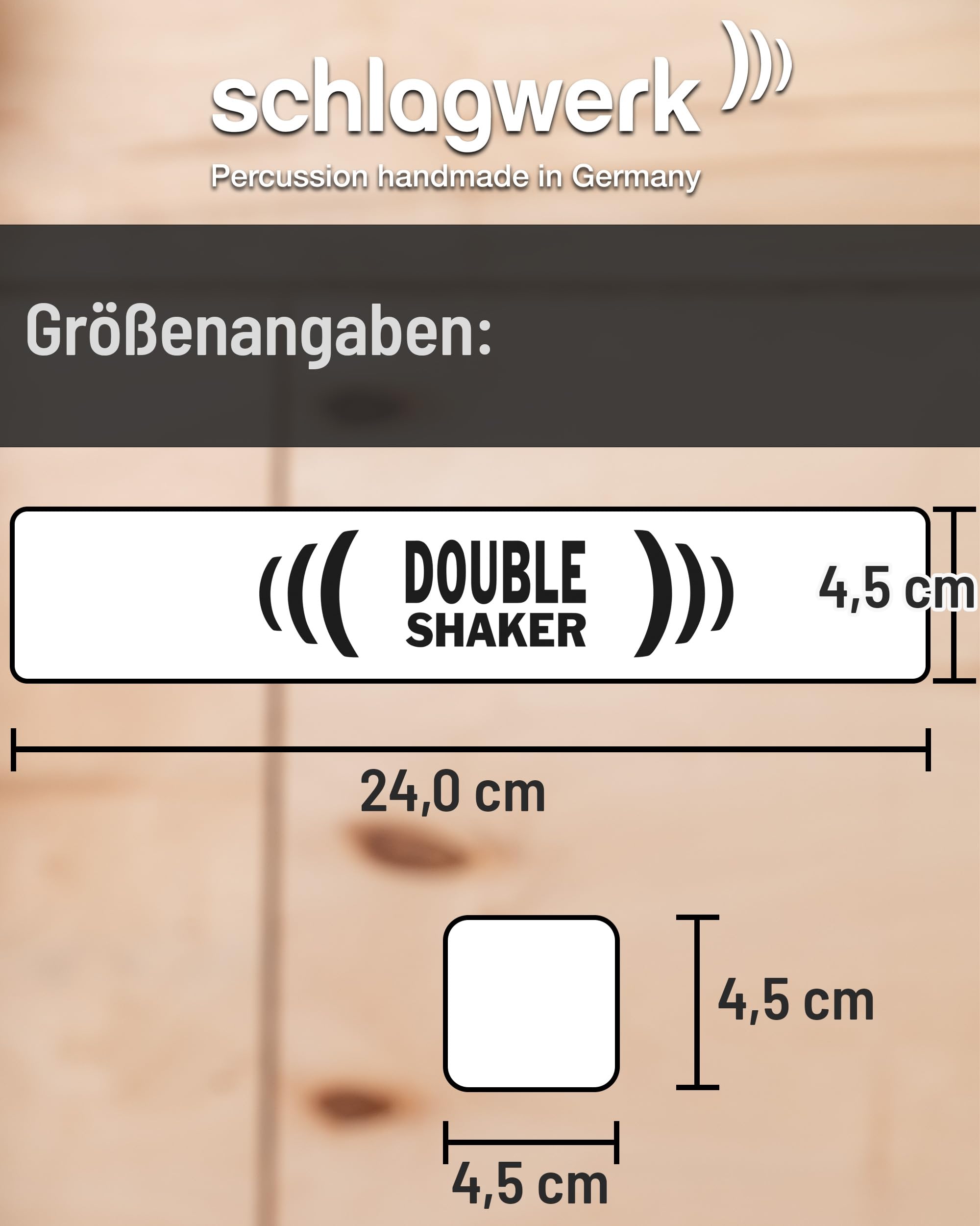 Schlagwerk SK40 Double Shaker - Professioneller Percussion Shaker aus Holz, Multi-Klangkörper für kräftigen und vielseitigen Sound - Rhythmus für Einsteiger und Profis - Made in Germany