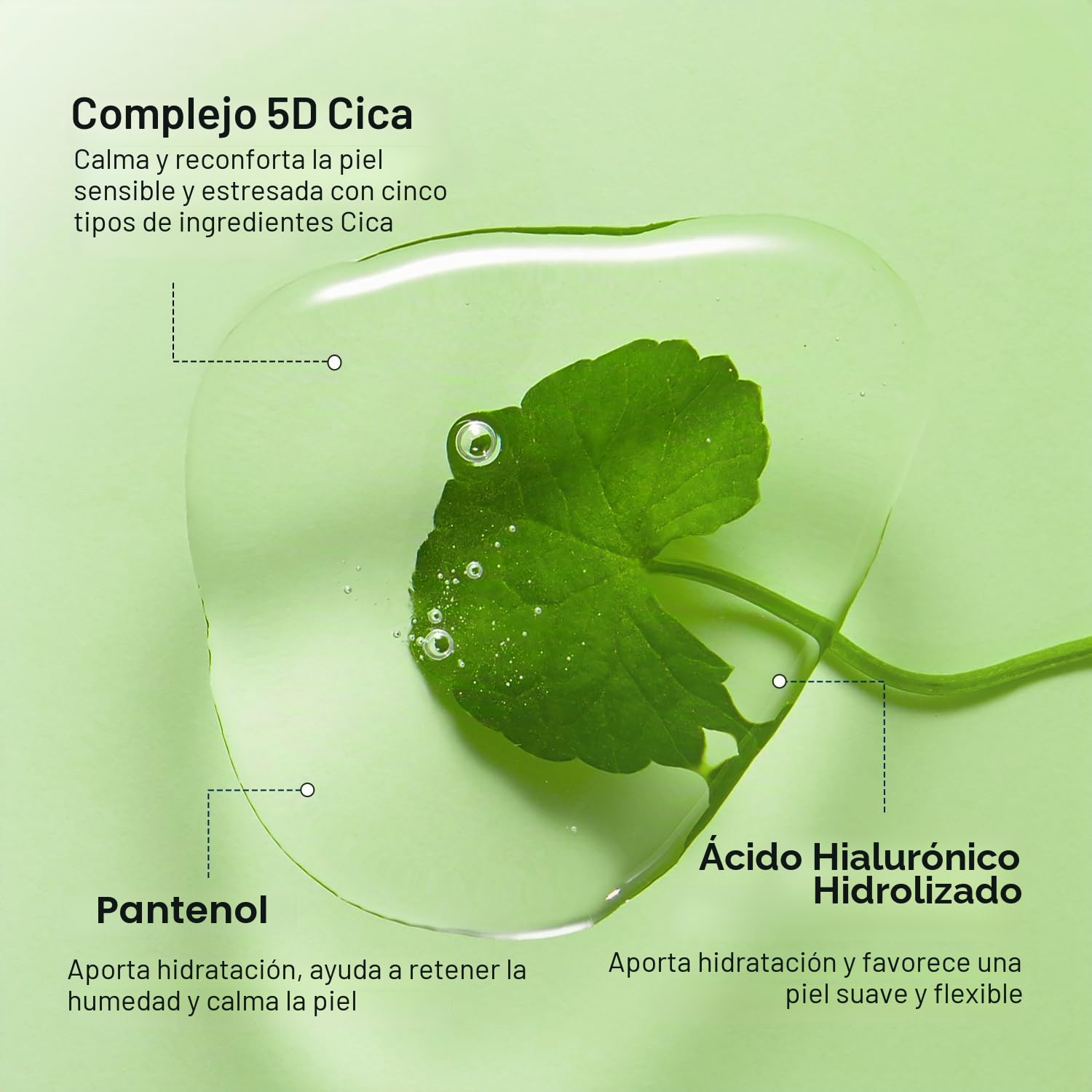 BALANCEFUL - Mascarillas faciales de Cica (10 hojas) – Máscara facial con infusión de centella kola para calmar, equilibrar y nutrir con ácido hialurónico centella asiática y pantenol