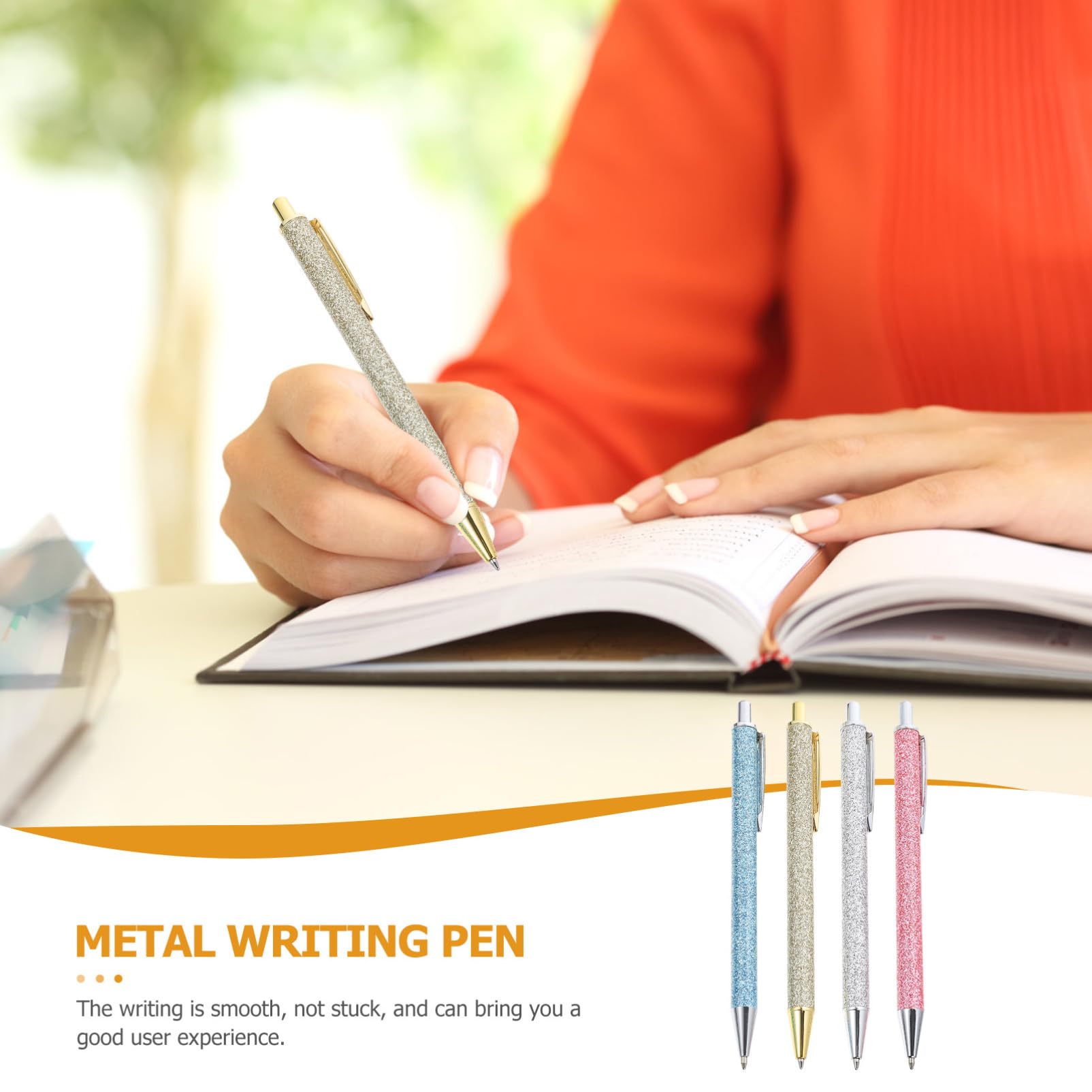 STOBOK 12pièces Stylo à Bille Métallique Publicitaire Stylo Rétractable Pour Écriture Quotidienne