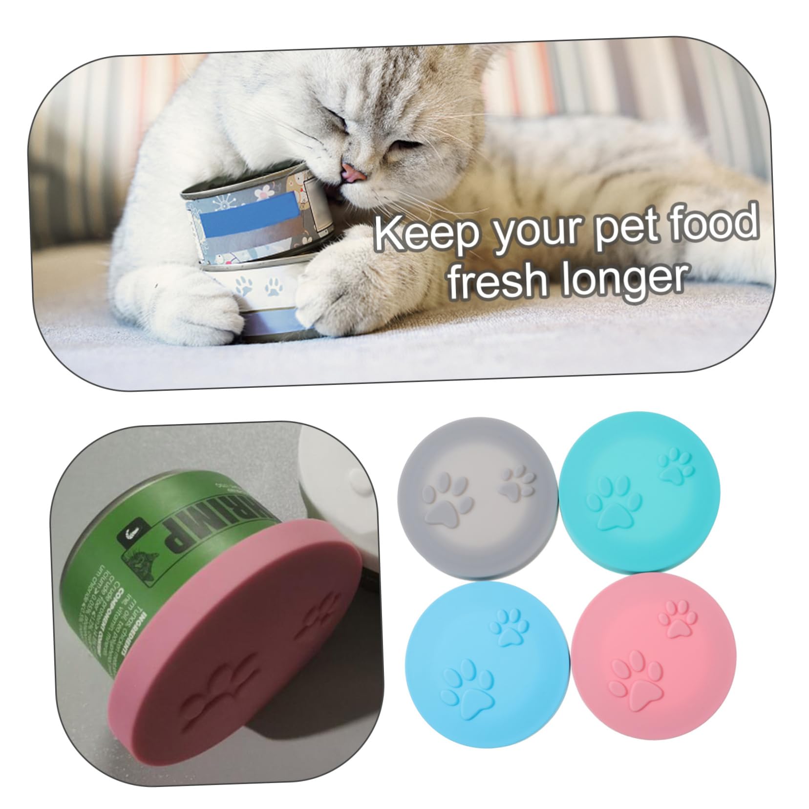 Happyyami 12 Piezas tapa de lata para mascotas lata de comida suministro de mascotas Cubiertas de lata para refrigerador fundas comida para cachorros gato puede cubrir puede cubrir