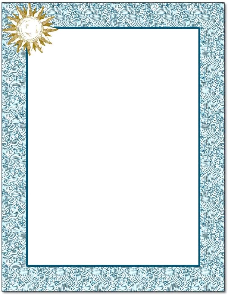 Sun & Swirls Letterhead Laser & Inkjet Printer Paper (100 Sheets)