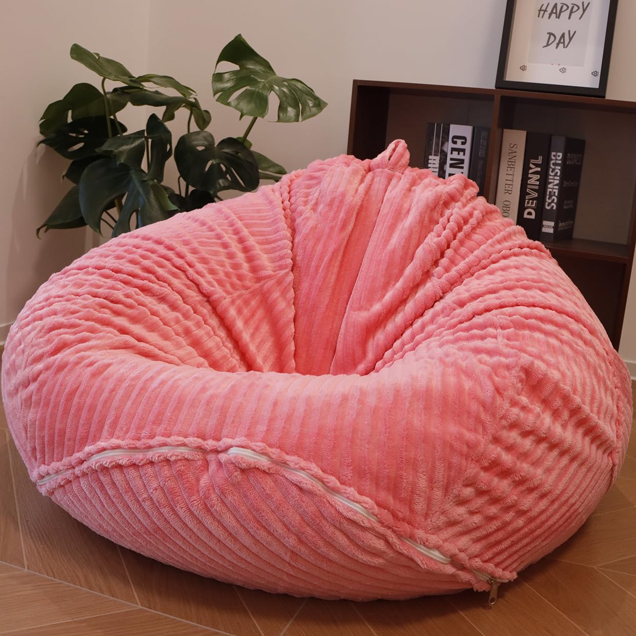 lygooh No filler Fluffy Bean Bag Cover Large Stuffed Storage Covers 2.5 ft