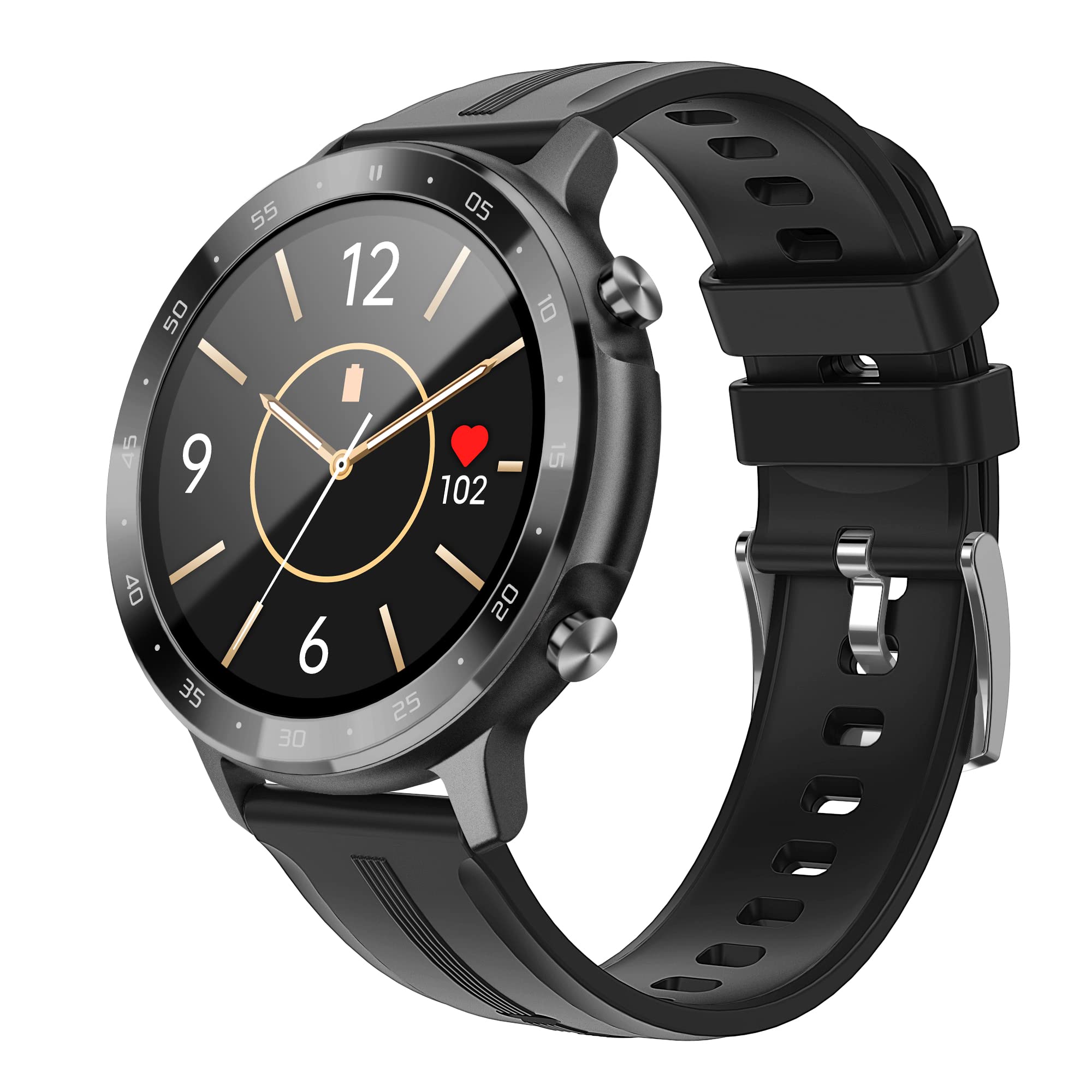 EVOLVES NextFIT Halo Smart Watch with 1.3" 240*240 PX High Res & Bluetooth Calling, Metallic Dial, Multi Sports Modes, 150+ Watch Faces, Fast Charge, Spo2, BP, Stress, Sleep, Heart Rate Monitoring & Waterproof, Upto 15 Days battery life (B09KQRK4SD) Amazon Price History, Amazon Price Tracker