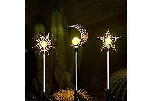 Tryme Solar Lights Outdoor Garden Decorations Moon Yard Decor