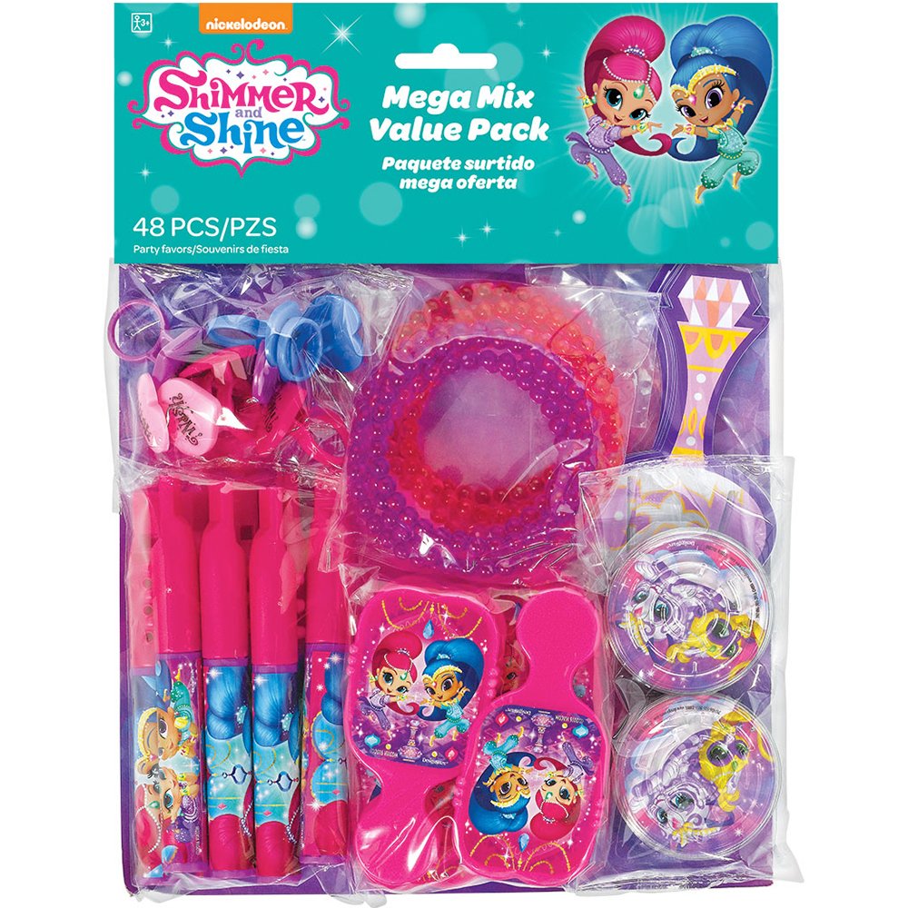 Amscan 397406 Mega Mix Favor | Shimmer & Shine Collection, Multicolor, One Size (48 -in- 1 pack)