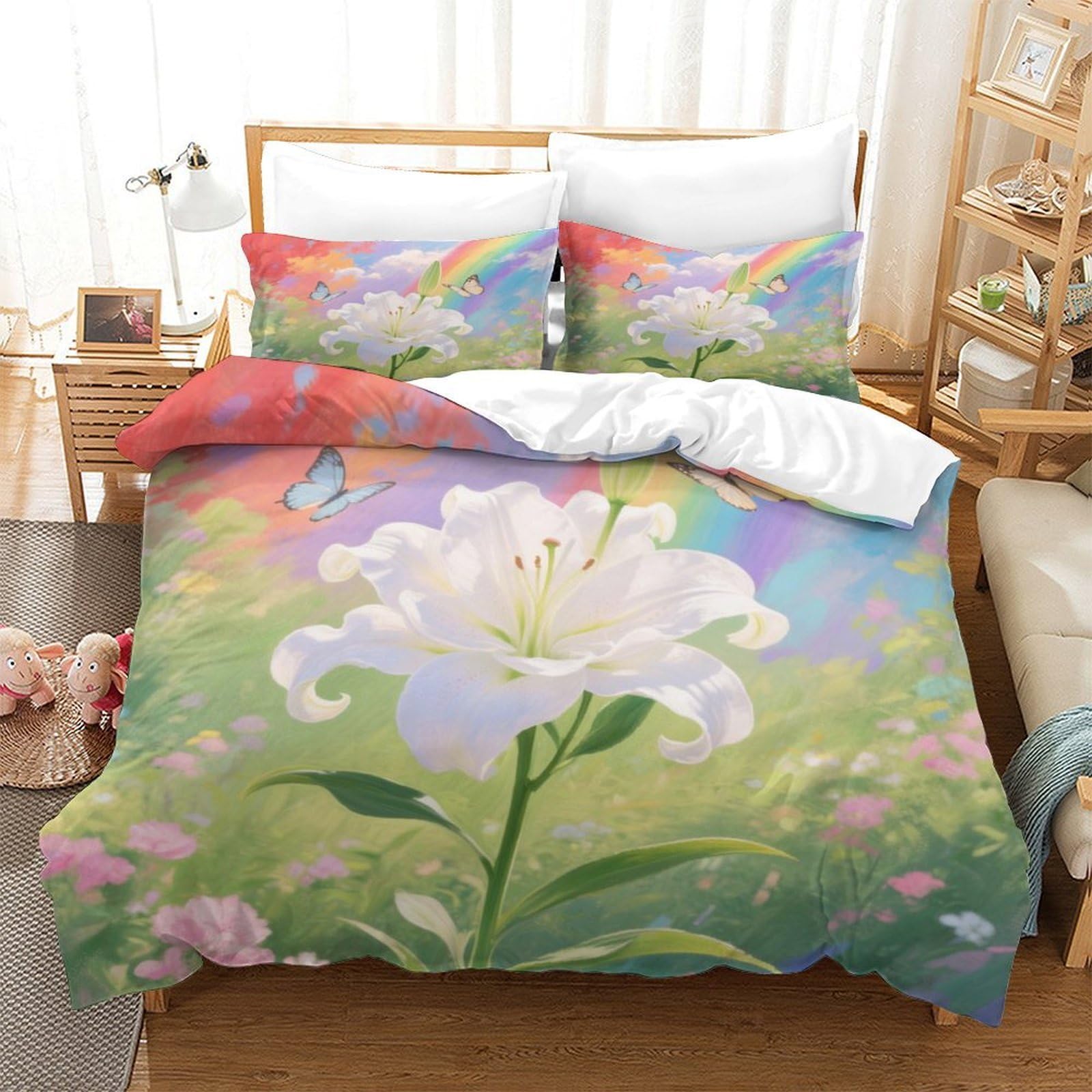 Parure de lit Lily 3D en microfibre douce pour transformer la chambre des enfants et ados