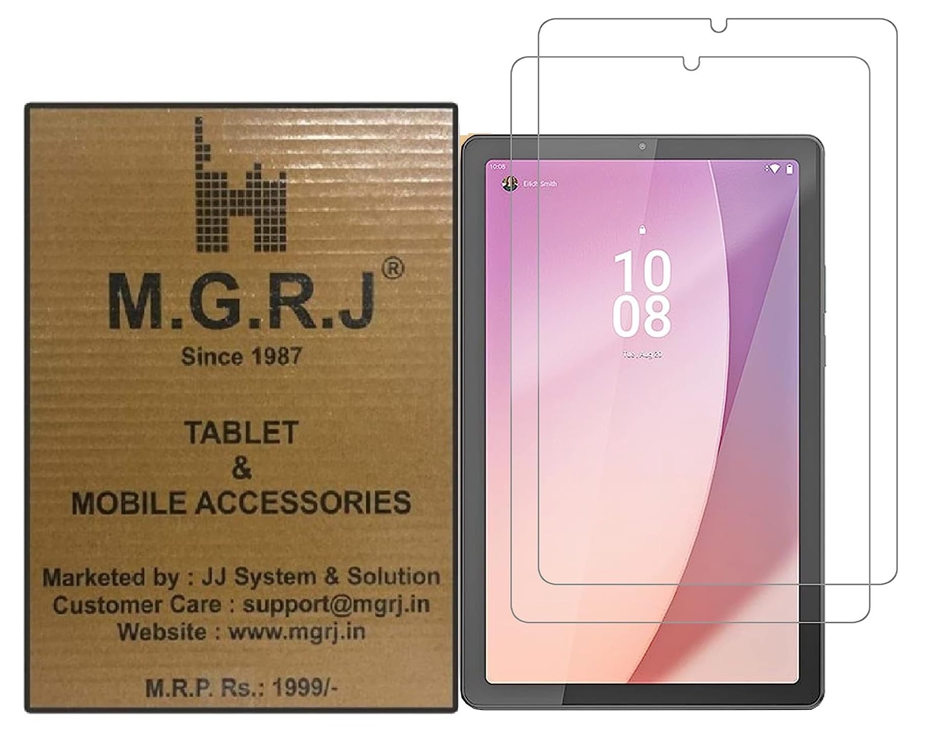 M.G.R.JM.G.R.J® Tempered Glass Screen Protector for Lenovo Tab M9 (22.86 cm) (9 inch) (Pack of 2)