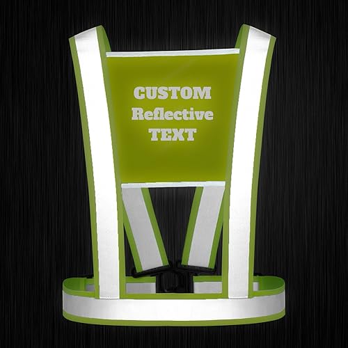Miniatura 4 de Chaleco de seguridad personalizado, correas reflectantes de alta visibilidad, unisex, ligero, ajustable, para correr, construcción