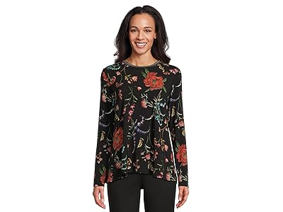 Johnny Was The Janie Favorite Long Sleeve Crew Neck Swing T-Shirts Women