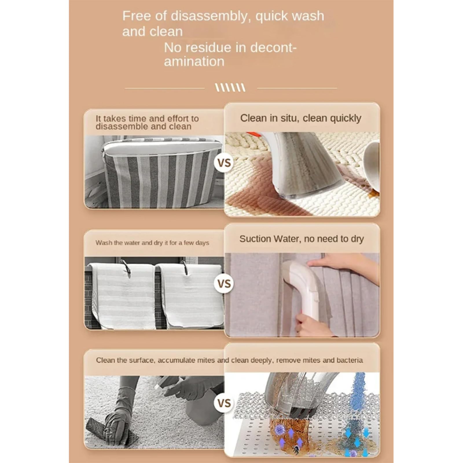 Máquina portátil de limpieza de telas, limpiador de sofás de mano multifuncional para sofás, alfombras, tapicería, pisos, colchones,550W