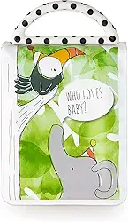 Sassy Álbum de fotos de desenvolvimento | Cores e padrões de alto contraste | Páginas resistentes à baba para segurar fotos | Ótimo