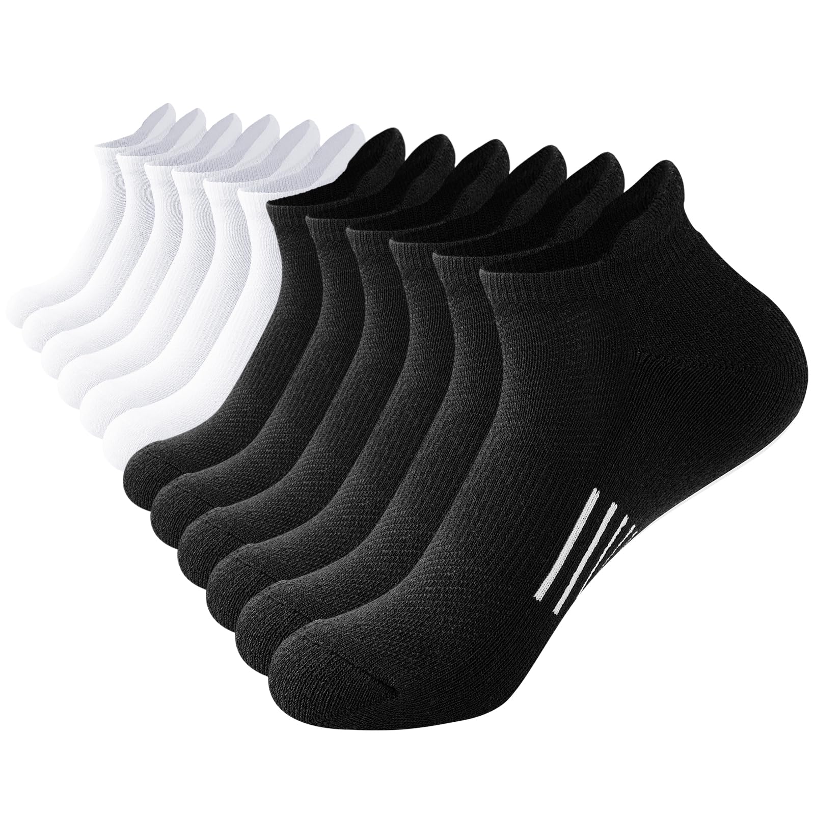 Niofind Calzini Donna Cotone Corti Calze Running Spostivi Anti-Vesciche Traspiranti Imbottiti per Corsa, 6 Paia 35-38/39-42