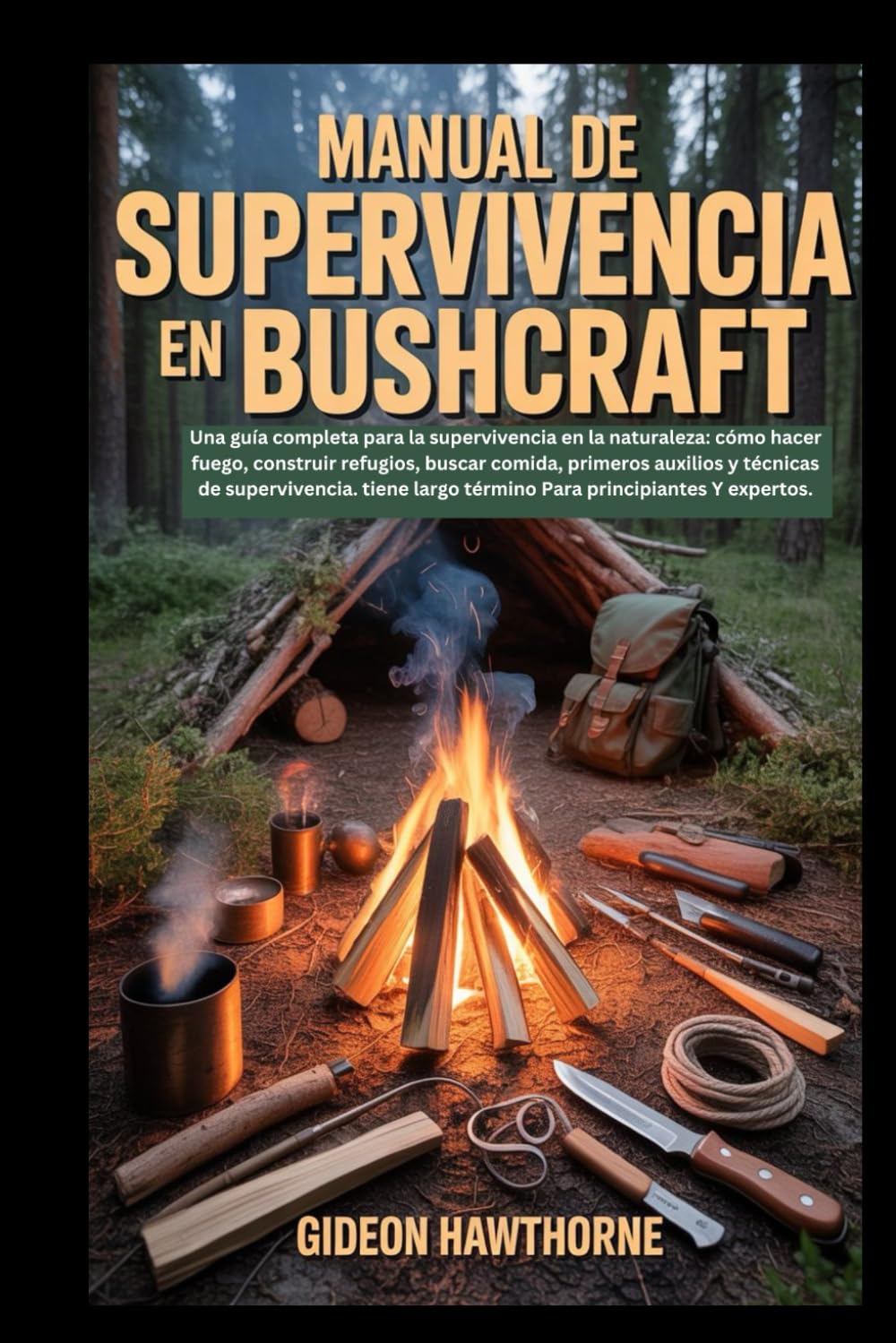 MANUAL DE SUPERVIVENCIA EN BUSHCRAFT: Una guía completa para la supervivencia en la naturaleza: cómo hacer fuego, construir refugios, buscar comida, primeros auxilios y técnicas de supervivencia.