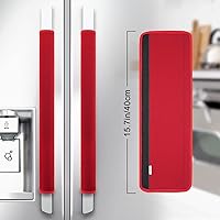 Vista 2 de Juego de 6 fundas para manijas de puerta de refrigerador, juego de 6 manijas de decoración para electrodomésticos de cocina, nevera, microondas