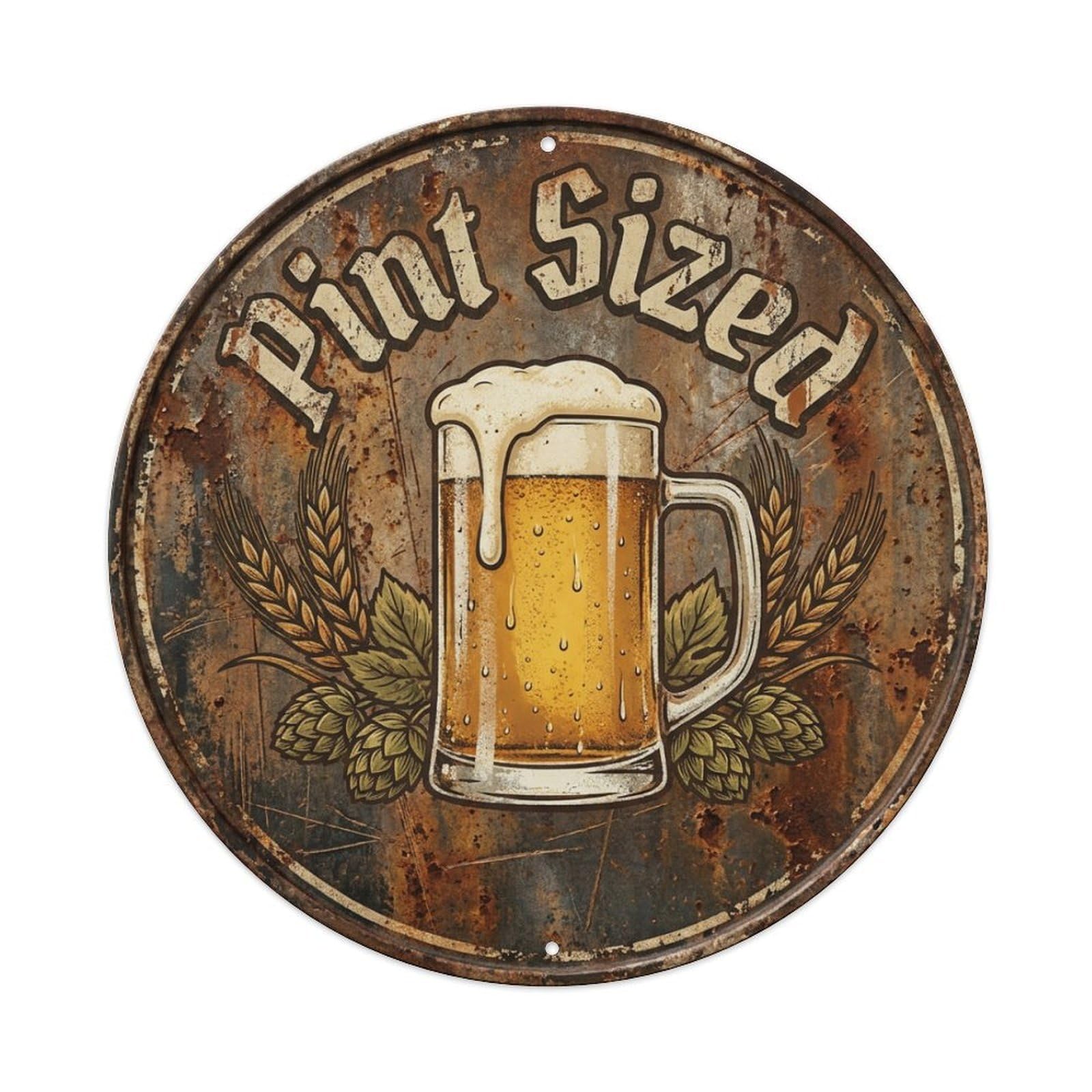 Fyrn Style Metal Tin Sign Vintage Beer Barware Pint Sized Retro Bar For Pub