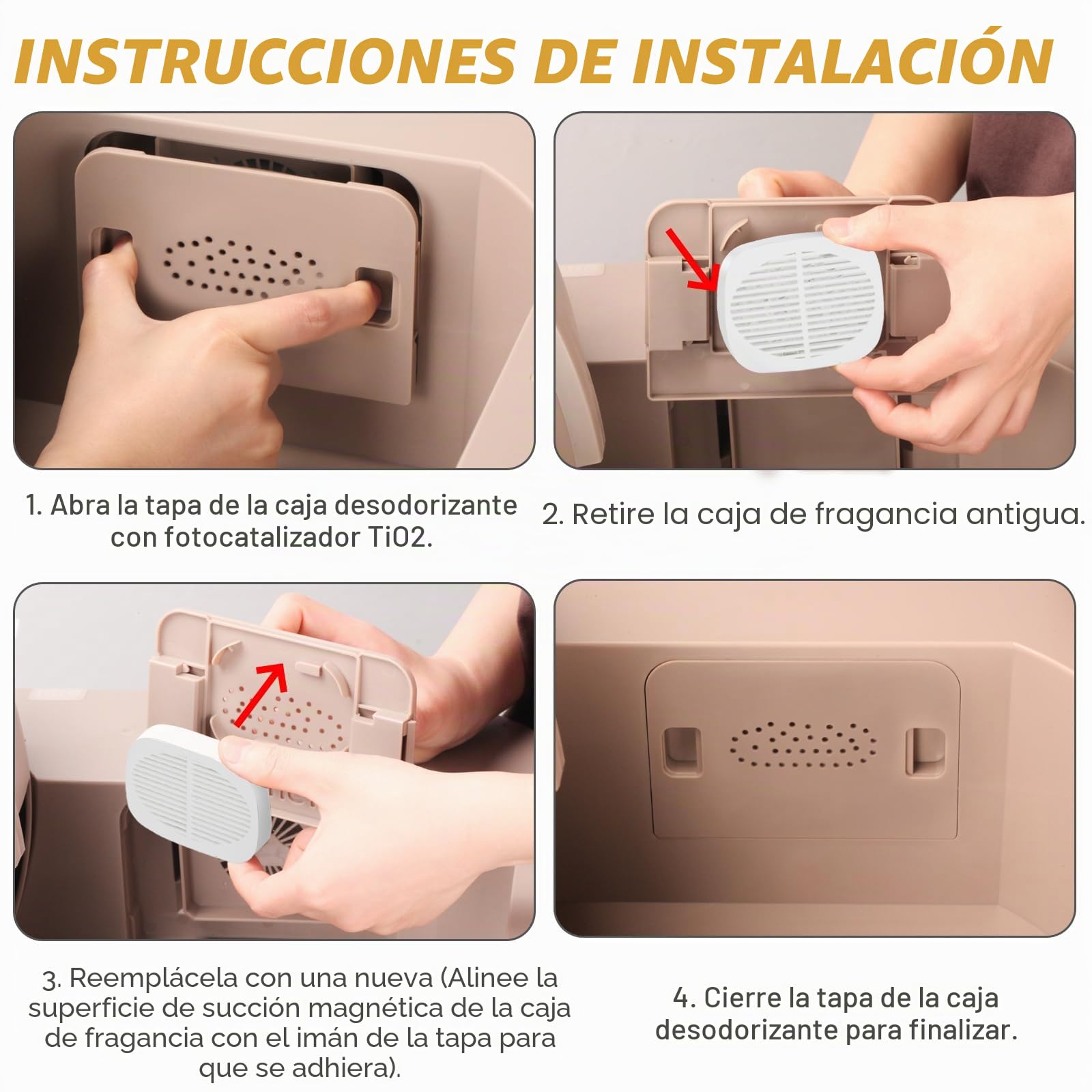 Caja de fragancia Robertet para PetSnowy Snow+ caja automática de arena para gatos, elimina los olores de la caja de arena