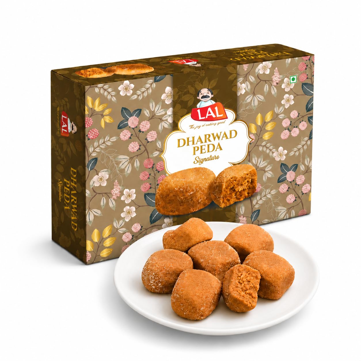 Lal Sweets Dharwad Peda 400g with Rakhi | Authentic Karnataka Delicacy Made with Desi Ghee & Organic Milk | No Artificial Flavours | Mithai for Raksha Bandhan | Festival Sweet Gift Hamper