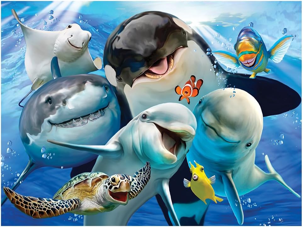Howard Robinson HR28552 Selfie Ocean Super 3D Children's Wall Poster, multicolored