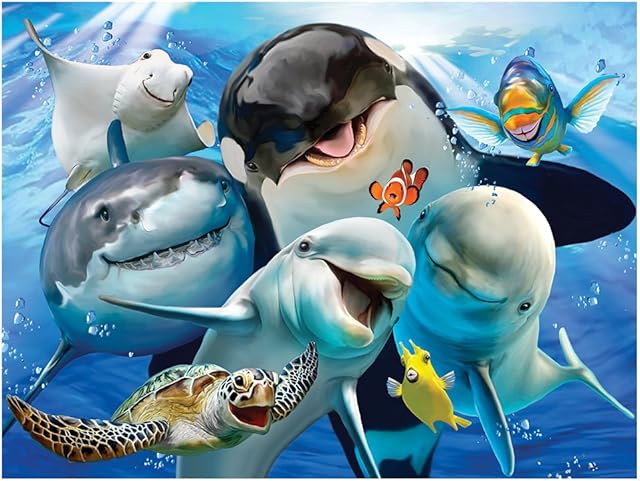 Howard Robinson HR28552 Selfie Ocean Super 3D Children's Wall Poster, multicolored