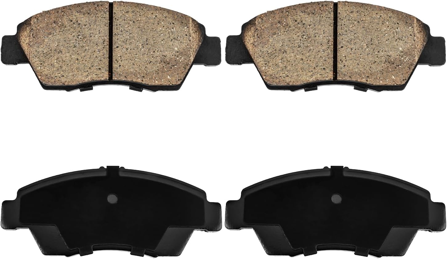 Torchbeam Front Ceramic Disc Brake Pads Set Fit For 2002-2006 RSX, 1993-1995 2005 Civic 1.6L, 1994-1997 Civic del Sol, 2007-2008 Fit,D621,4Pcs