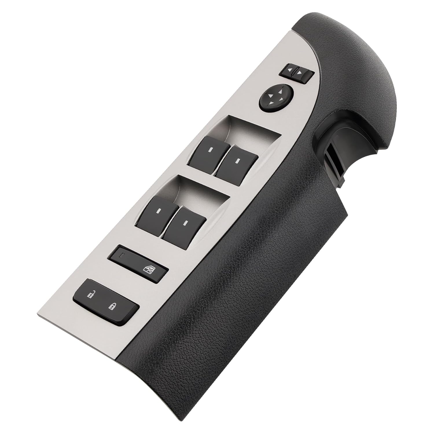 Window Switch Front Driver Side with Mirror & Lock Controls, Fits 2007 2008 2009 Chevy Silverado GMC Sierra 1500 2500 3500 (Full Assembly, Bezel Included, for Crew & Extended Cab Pickup)