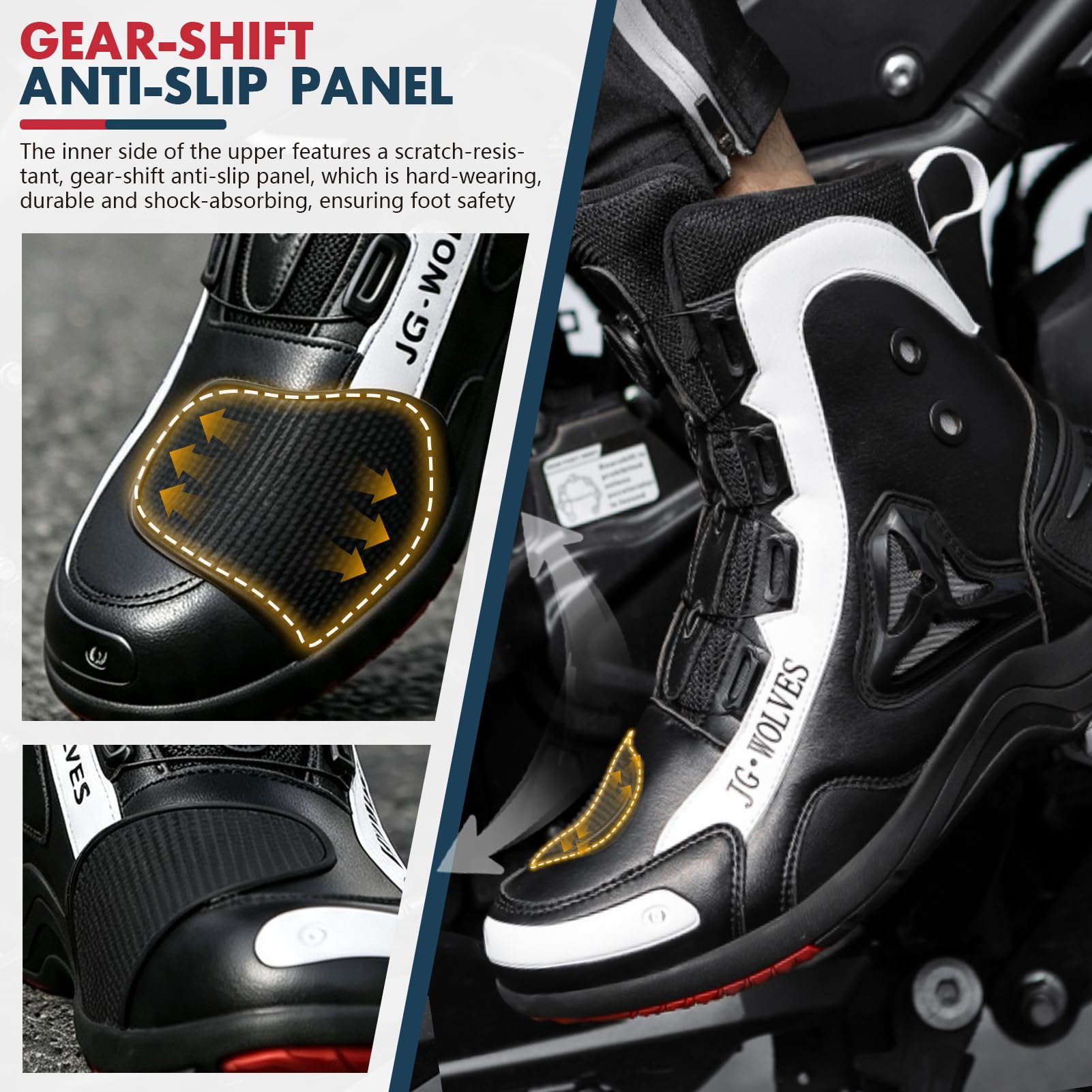 Scarpe da Moto da Uomo, Stivali da Motociclista Impermeabili