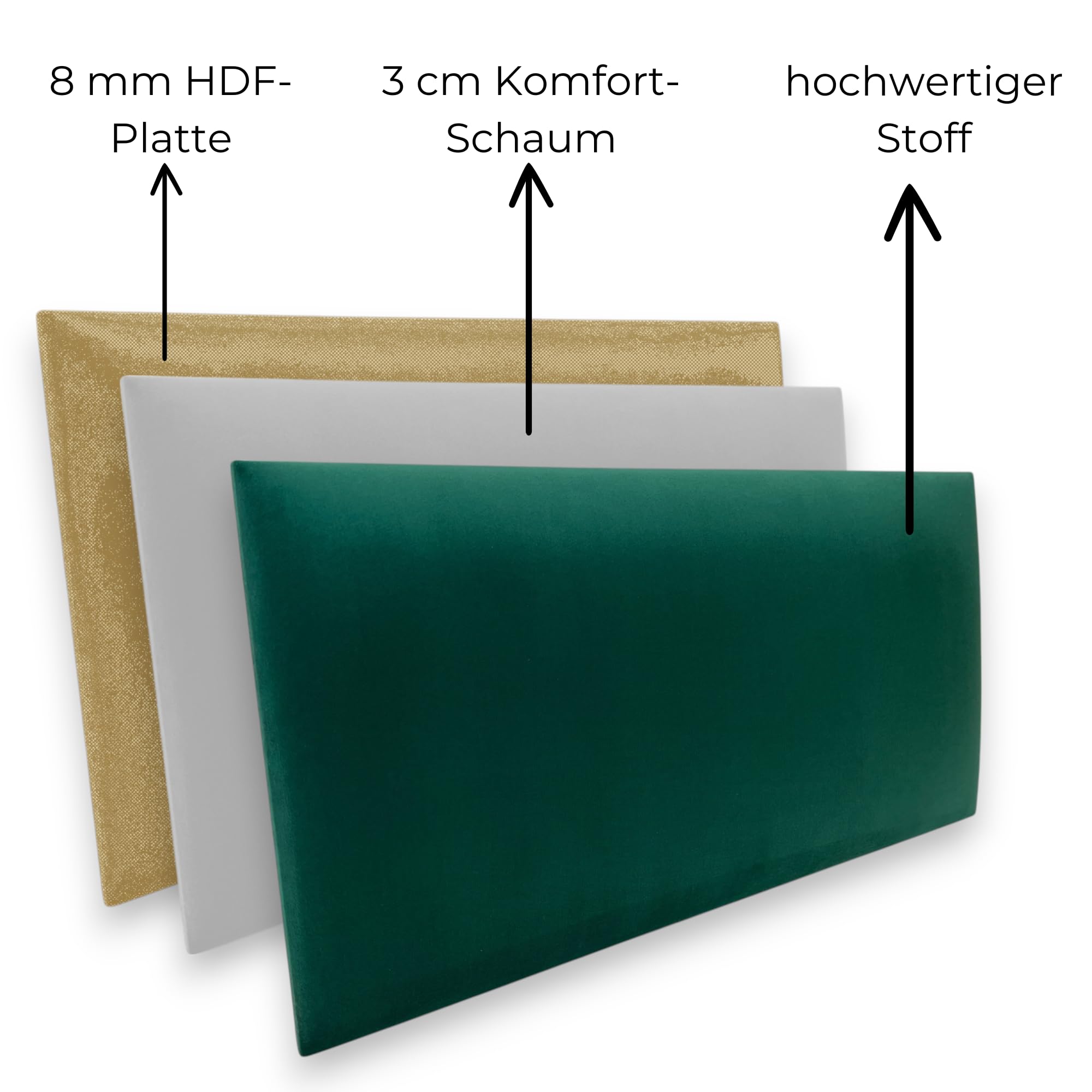 Angelo - Wandpolster - 3D Wandpaneele Bett - Wandkissen - Polsterpaneele - Polster Paneele - Gepolstert Paneele Wand - Grau 2 100x25 - Polster Paneele - Deckenpaneele - Rechteck