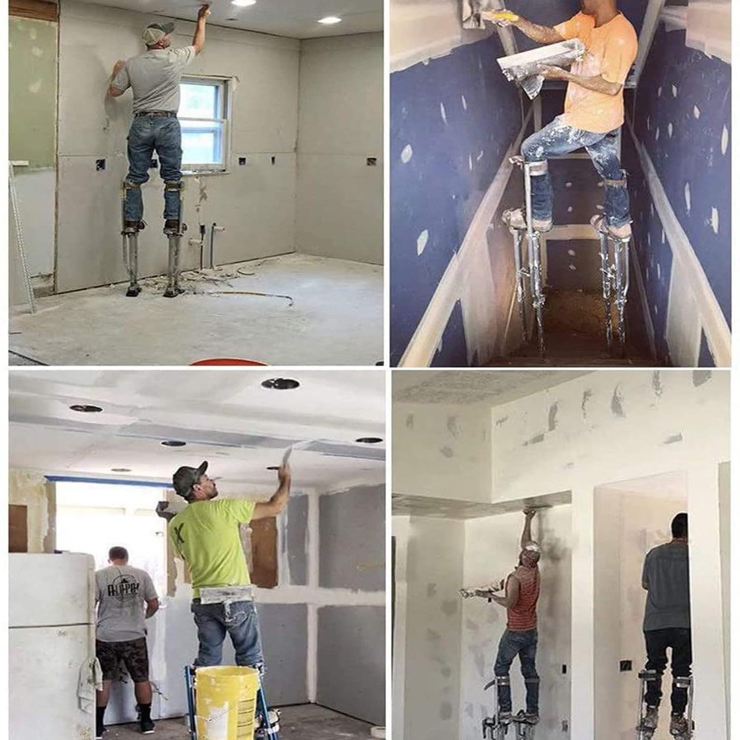 Szczudła tynkarskie, szczudła do płyt gipsowo-kartonowych, szczudła robocze dla malarzy i budowniczych sufitów, aluminiowe profesjonalne szczudła strychowe o regulowanej wysokości, narzędzia tynkars