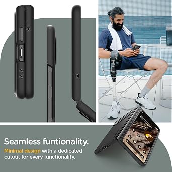 Spigen Thin Fit Designed for Pixel Fold Case (2023) [Military-Grade Protection] - Black