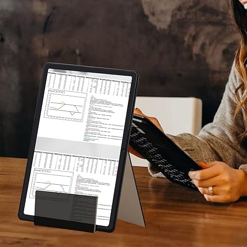 Miniatura 7 de ZOEY Soporte de acrílico para libros con repisa negra para caballetes  Paquete de 5 soportes grandes para libros para exhibición de libros, hojas de