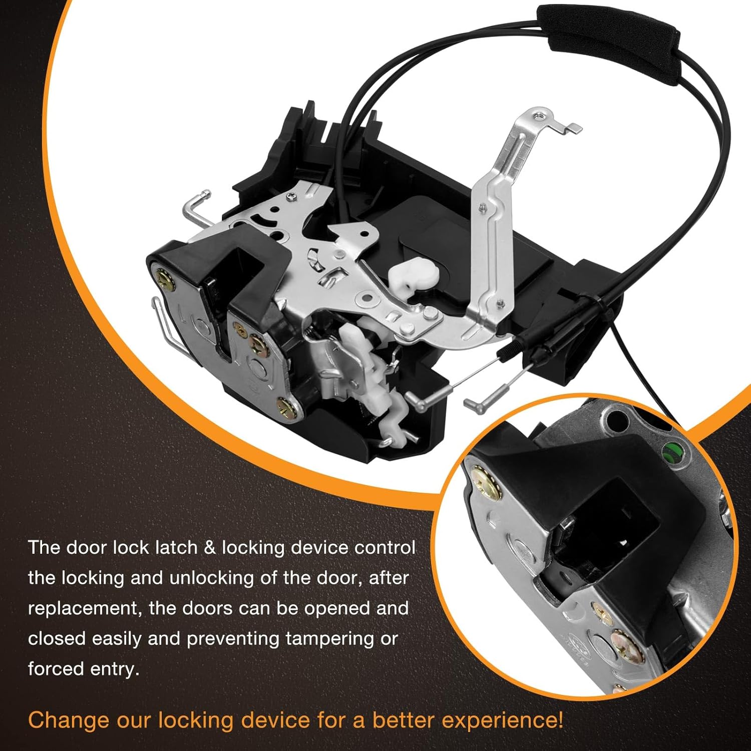 Door Lock Front Left Latch Actuator Compatible with Toyota Sequoia 2001-2007, Toyota Tundra Double Cab 2005-2006 Driver Side Finished Lock Block+Locking Device Replaces #69040-0C020