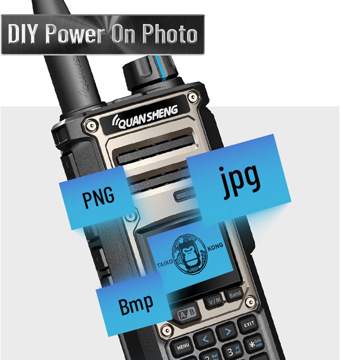 HYS Quansheng TK-11(8) showing DIY Power On Photo feature