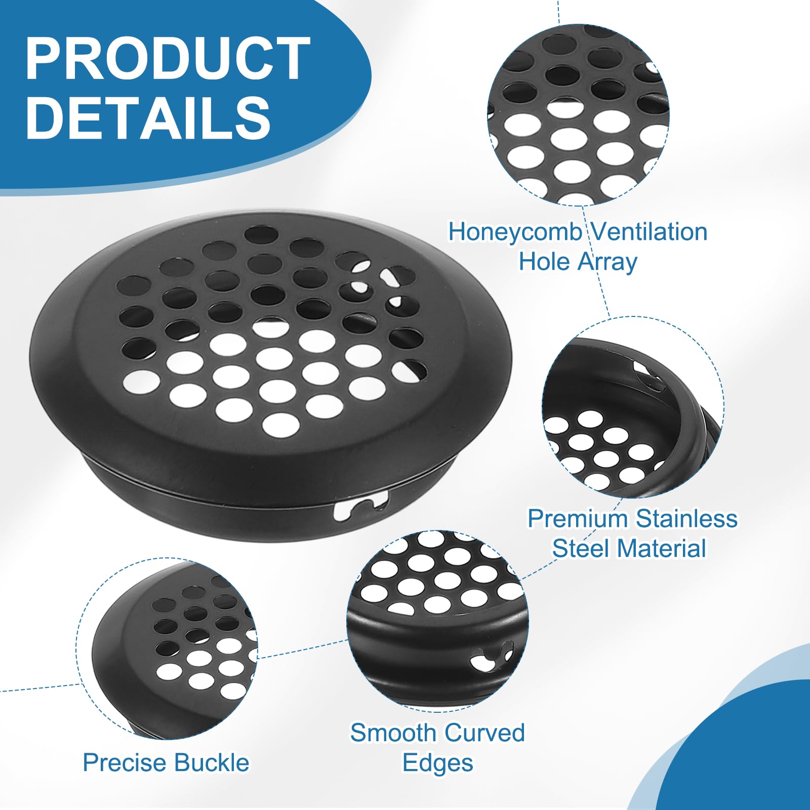 PATIKIL 43mm Circular Air Vents - Image 3