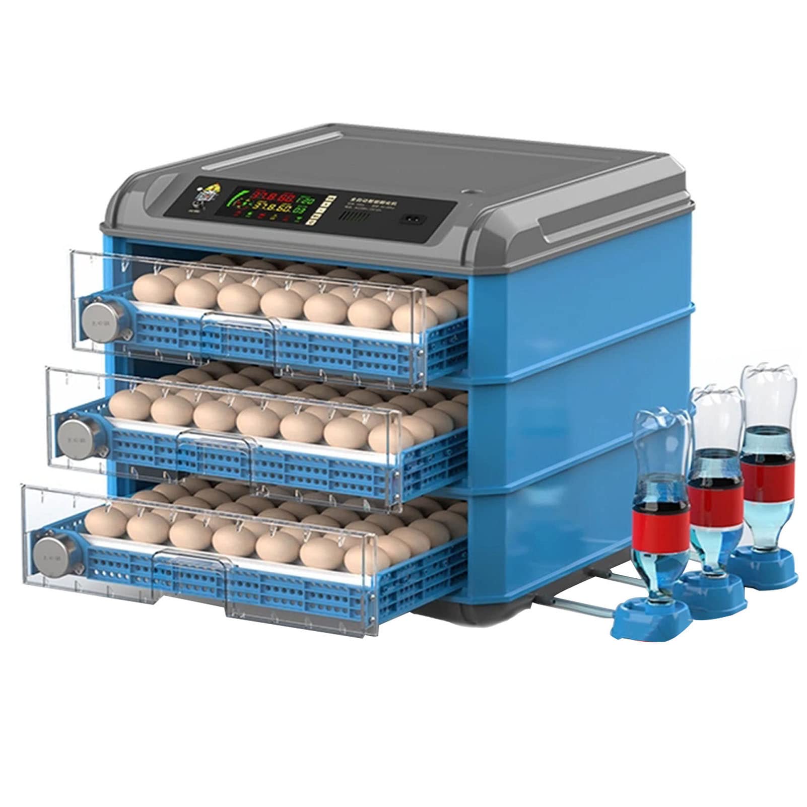 Incubadora de huevos para eclosionar, totalmente automática con volteador automático de huevos y control de temperatura para pollos, patos y codornices, ideal para criaderos o uso doméstico