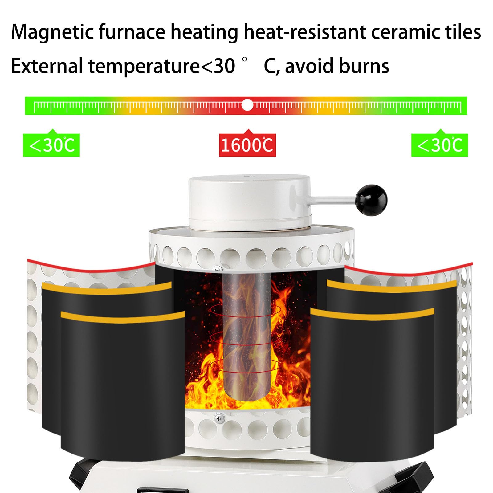 220v,1KG,YXINHONGYUE Piec do topienia biżuterii odporny na wysoką temperaturę z rękawicami żaroodpornymi ulepszony o 1 kg-3 kg cyfrowy piec elektryczny do topienia złota