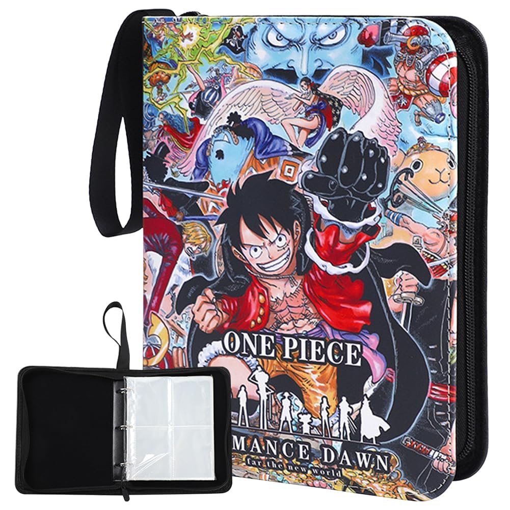 Acheter 2x2 900 pièces porte-cartes Anime Luffy ACE Zoro jeu classeur porte- carte fermeture éclair Album livre capacité R SR TGR GP objets de collection dossier enfants