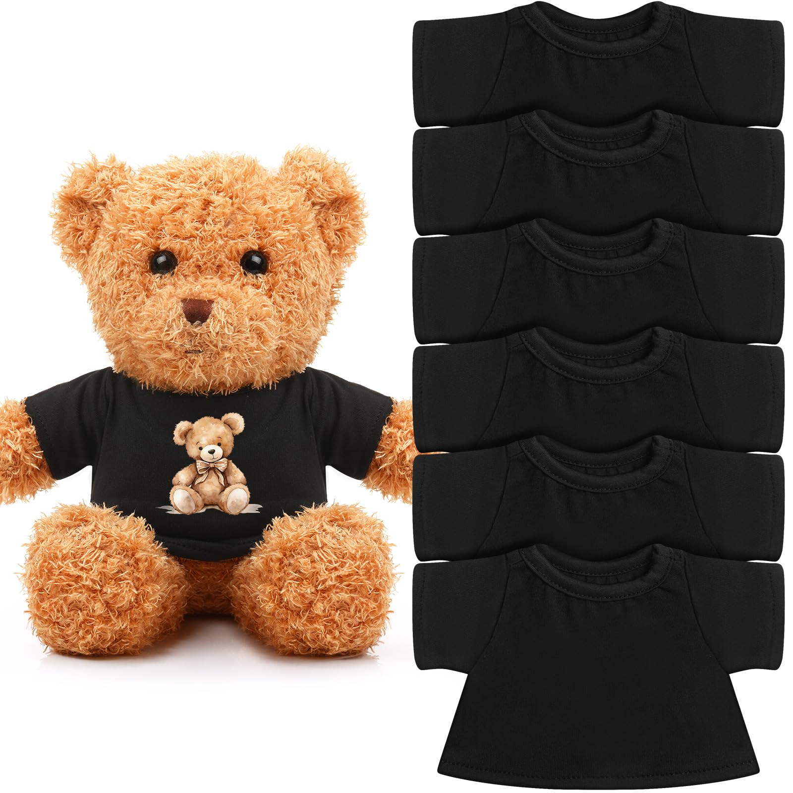 Amazon.com: Litherr S 6 Pcs Sublimation Stuffed Bear Shirt Clothes