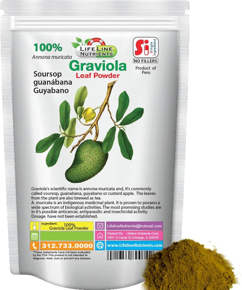 Graviola Leaf, Powder - Guanabana, Soursop, Guyabano - Free Shipping, 1kg (2.2 lb)