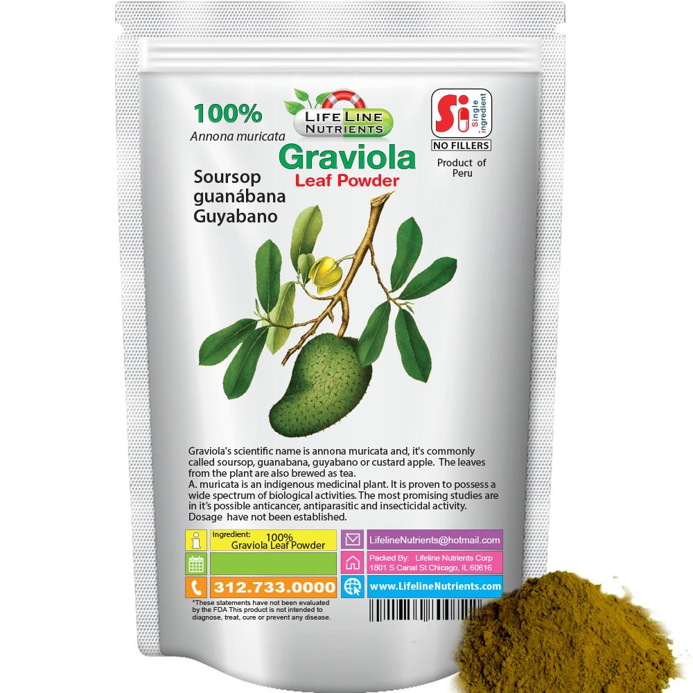 Graviola Leaf, Powder - Guanabana, Soursop, Guyabano - Free Shipping, 1kg (2.2 lb)