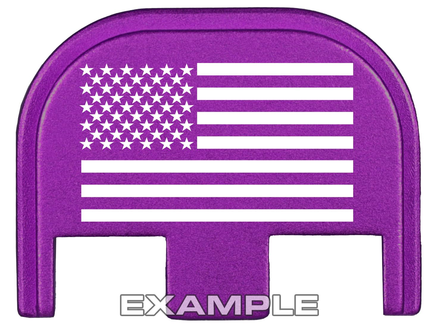NDZ Performance Gen 5 Slide Cover Back Plate for Glock 17 19 19X 22 23 26 27 34 45 9mm .40 S&W Laser Engraved Popular Images in Purple Aluminum - Bomb Pinup Girl 1