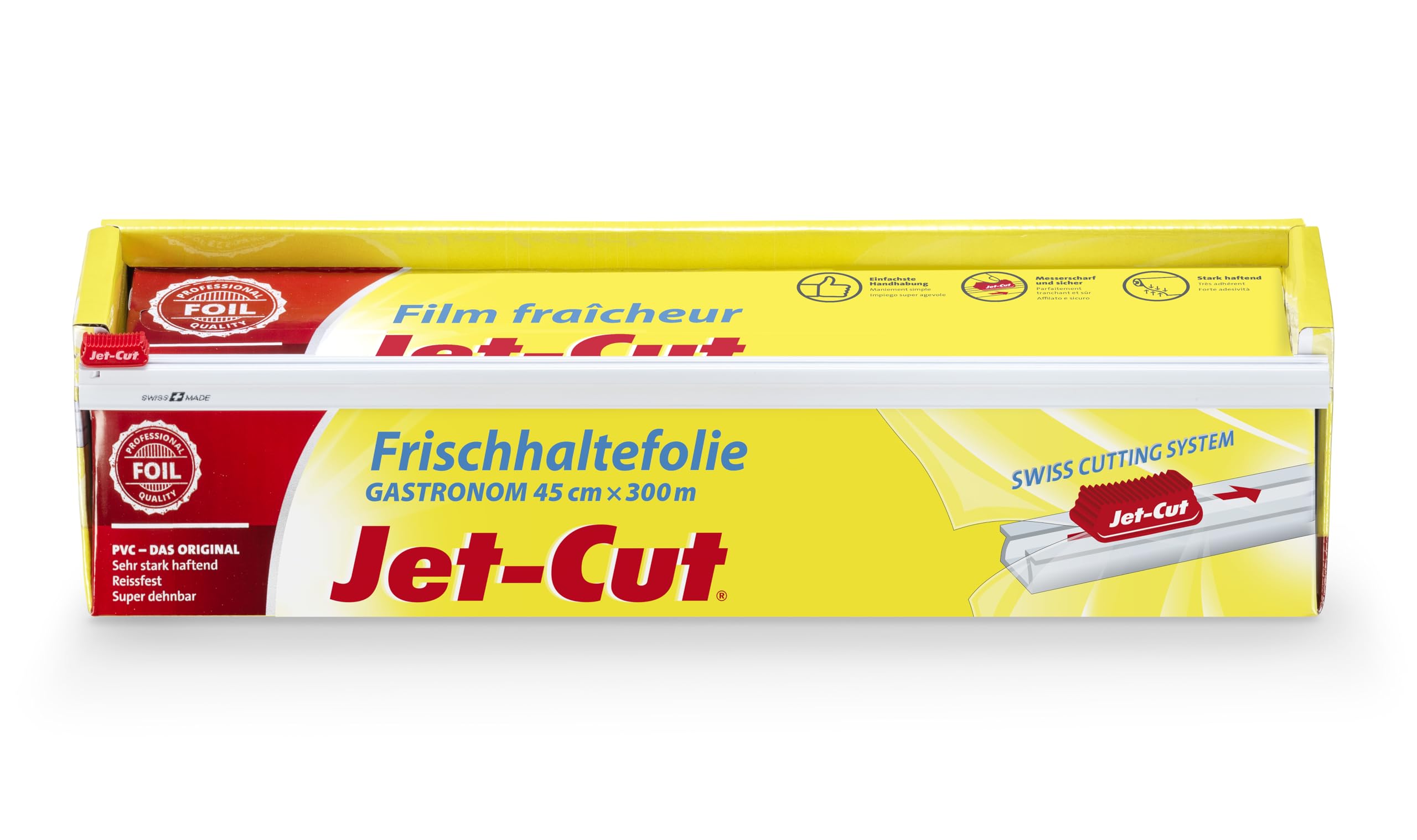 Frischhaltefolie Gastronomie 45cm x 300m PVC transparent extra breit