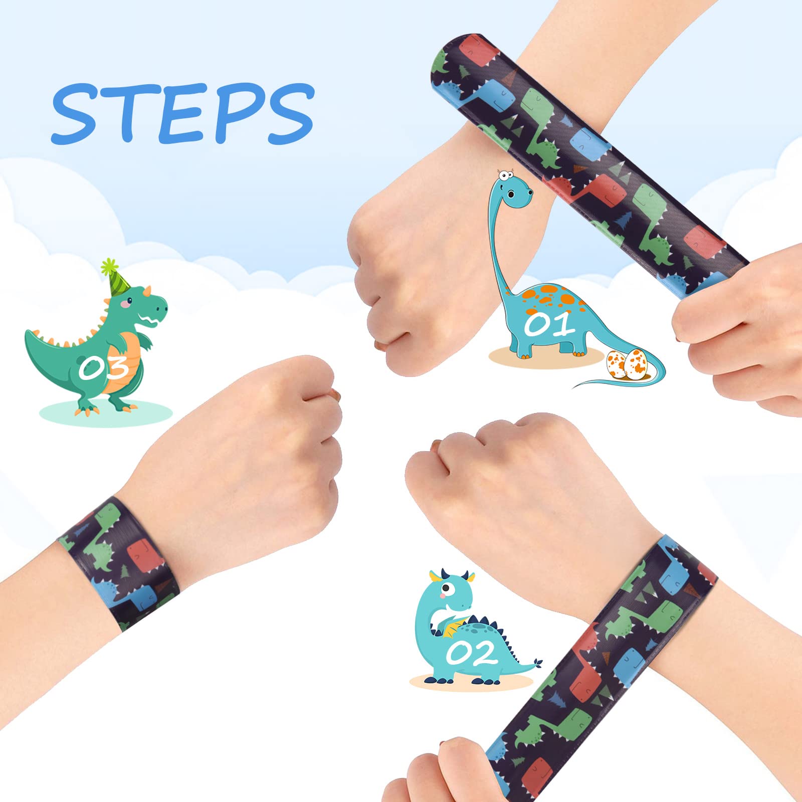 flintronic Braccialetti Slap, 30Pezzi Slap Bracelets, Bracciali a Scatto, Schiaffo Bracciali Gadget per Compleanno Festa Bomboniere Regalo per Bambini Ragazze Ragazzi