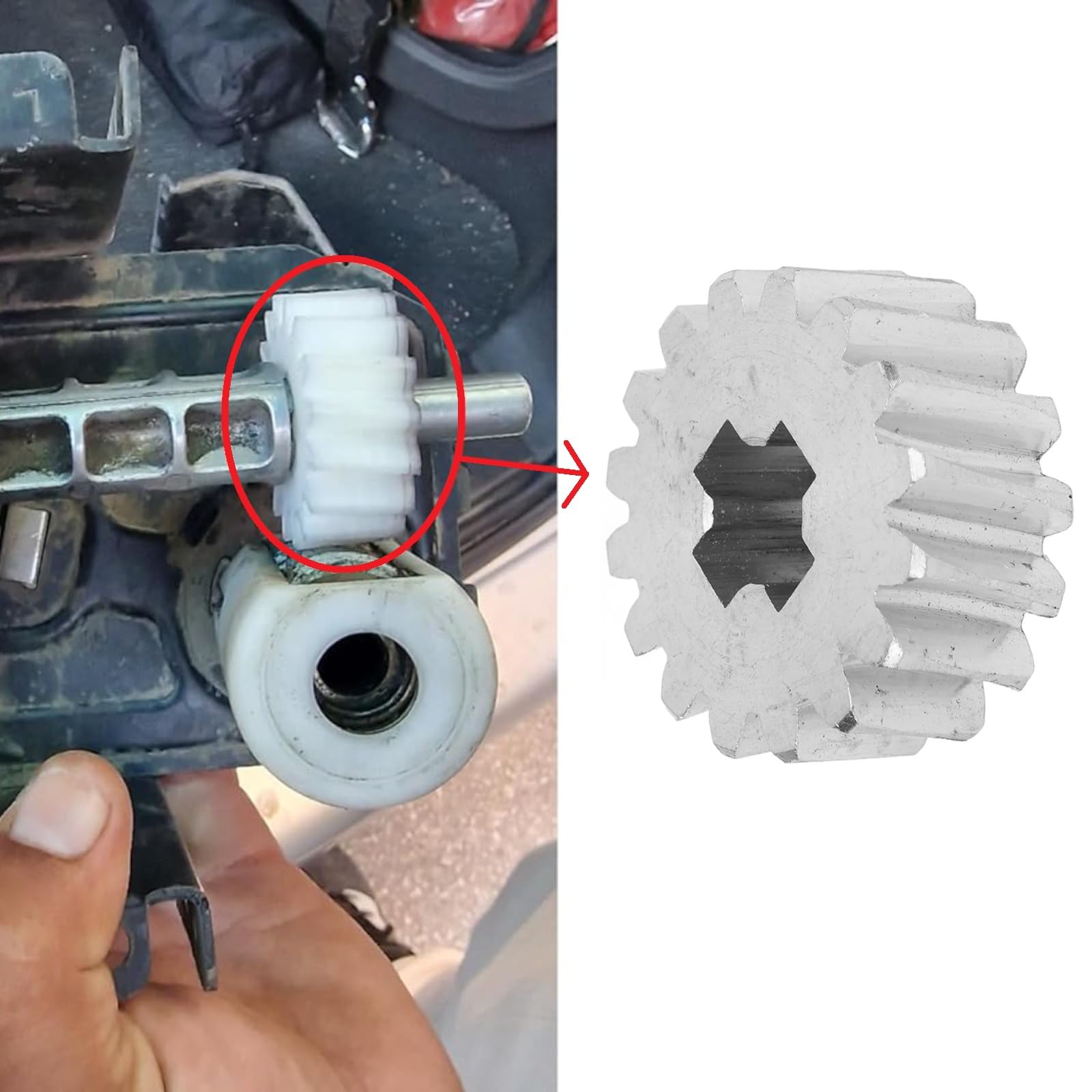 Twowinds - Engrenage Support Roue de Secours Compatible avec Ford Galaxy, Seat Alhambra - 7M3803660 - Acier