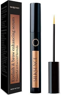 SILKSENCE Eyelash Growth Serum, Lash Serum, Eyelash & Eyebrow Enhancer, Professional Ingredients Lash Boost Serum to Grow Longer Fuller Thicker Lashes and Brows