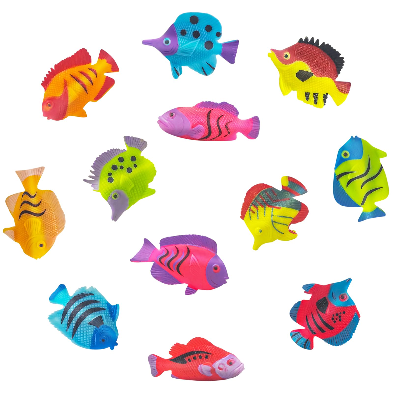Fish Ocean Themed Toys For Toddlers Colorich 12PCS Sea Animals