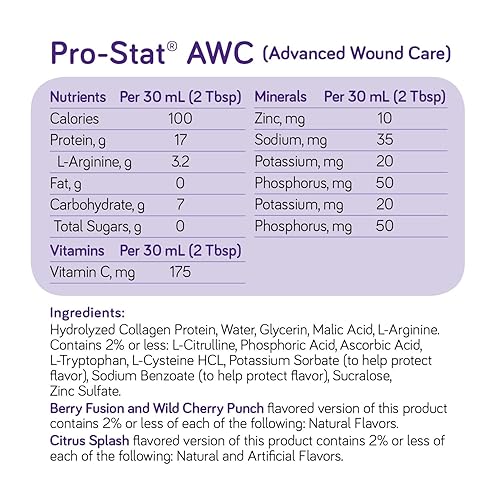 Miniatura 2 de Pro-Stat Advanced Wound Care (AWC), Alimento médico concentrado de proteína líquida - Sabor Berry Fusion, botella de 30 onzas líquidas