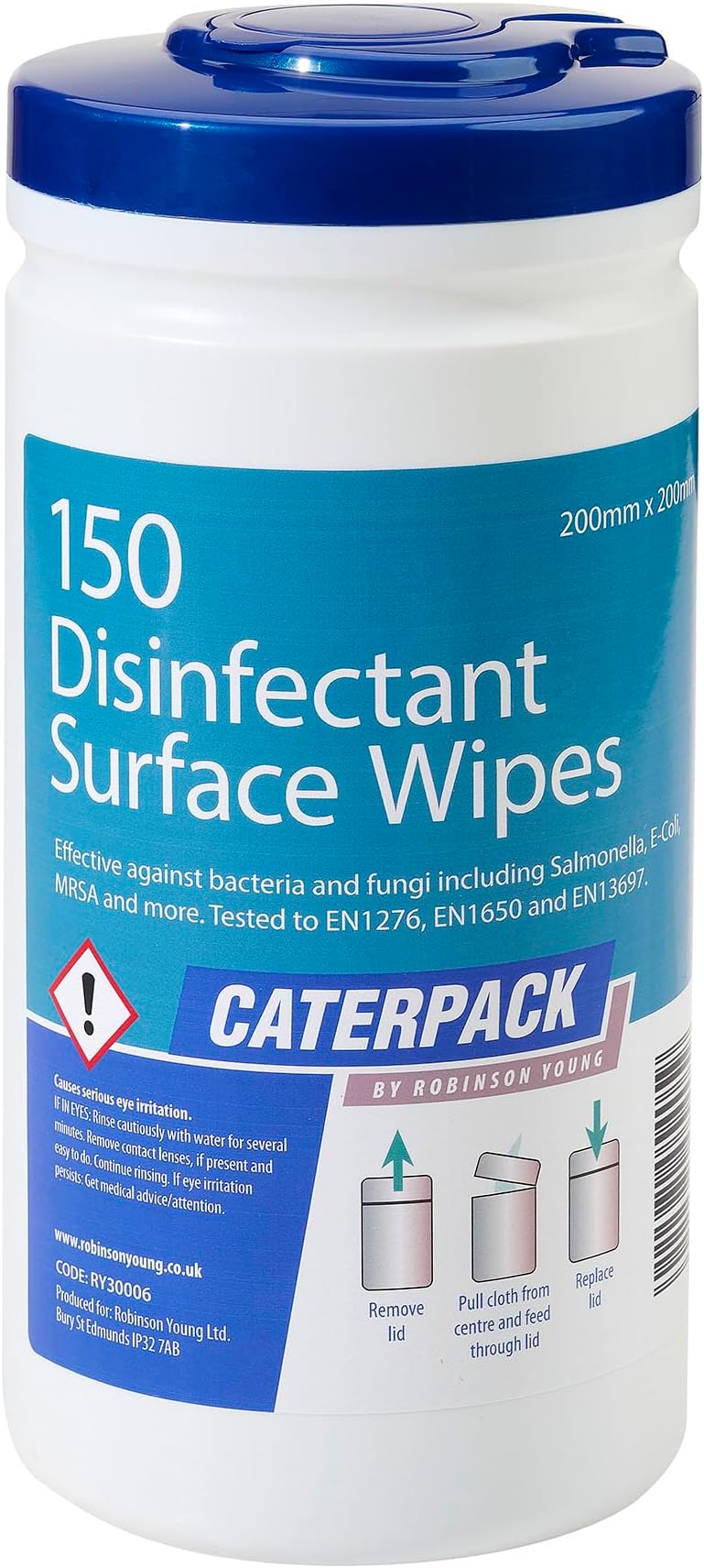Disinfectant Surface Wipes 150 Pack, Effective Against a Wide Range of Bacteria and Fungi, Multi-Surface Antibacterial Wipes for Fast Hygienic Cleaning